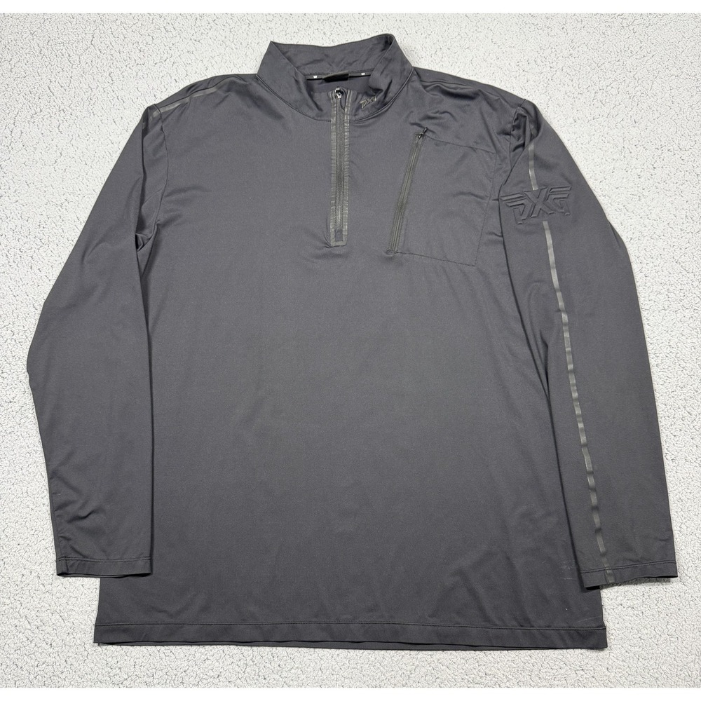 PXG Pullover Mens XL Black 1/4 Zip Golf Performance Top‎ Stretch MS22ATM2-02BK